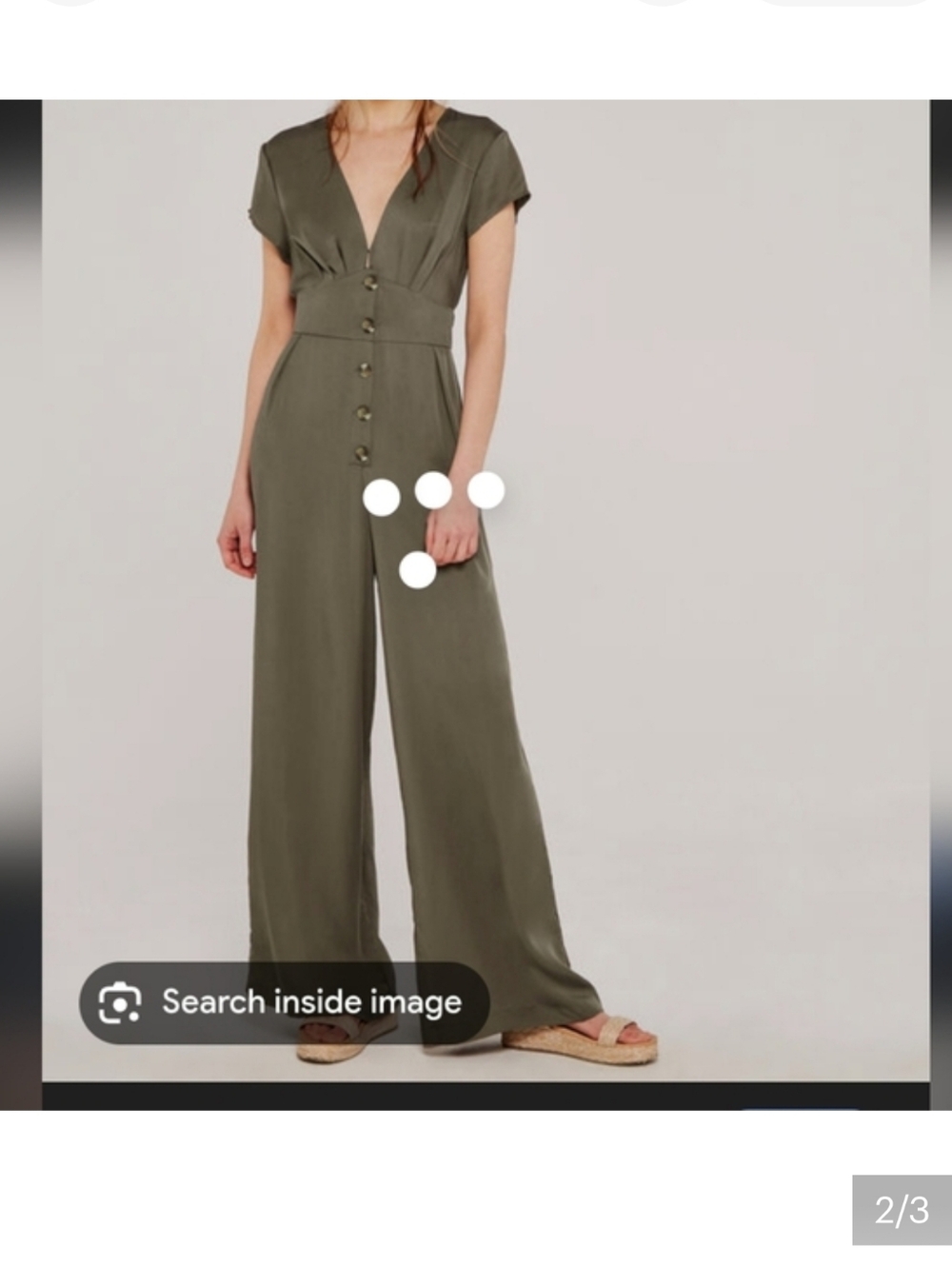 Apricot V NECK Jumpsuit Wide LEG NWT, Botique Size 6 - Picture 3 of 3